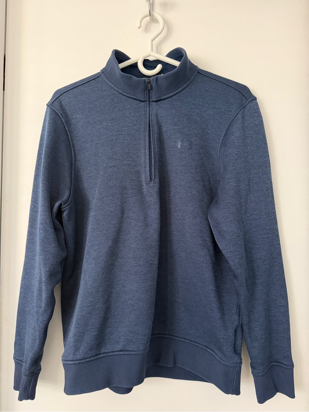 Under Armour Storm Heathered Slate Blue Half-Zip Sweater
